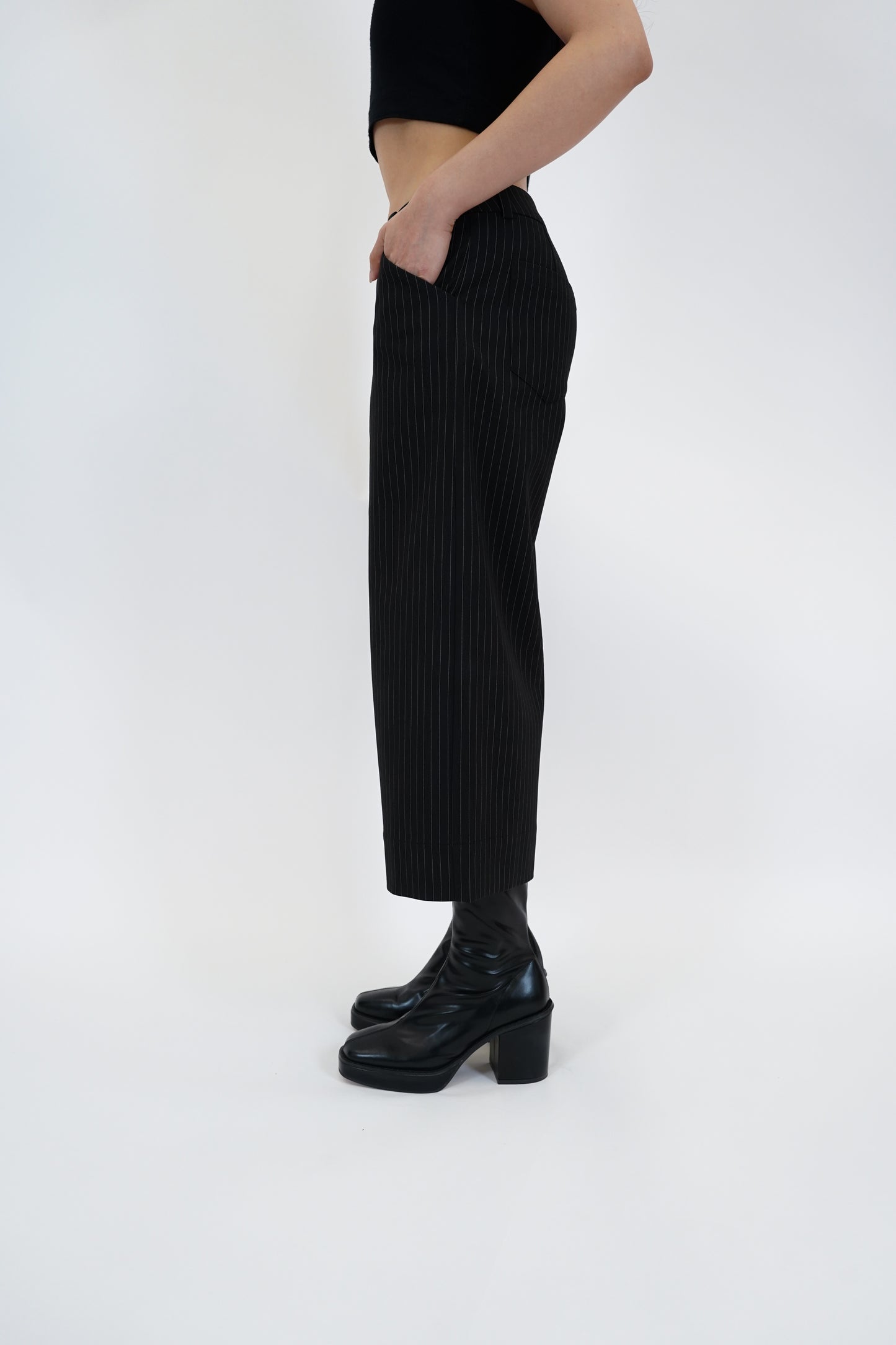 BONDED STRIPE CULOTTES