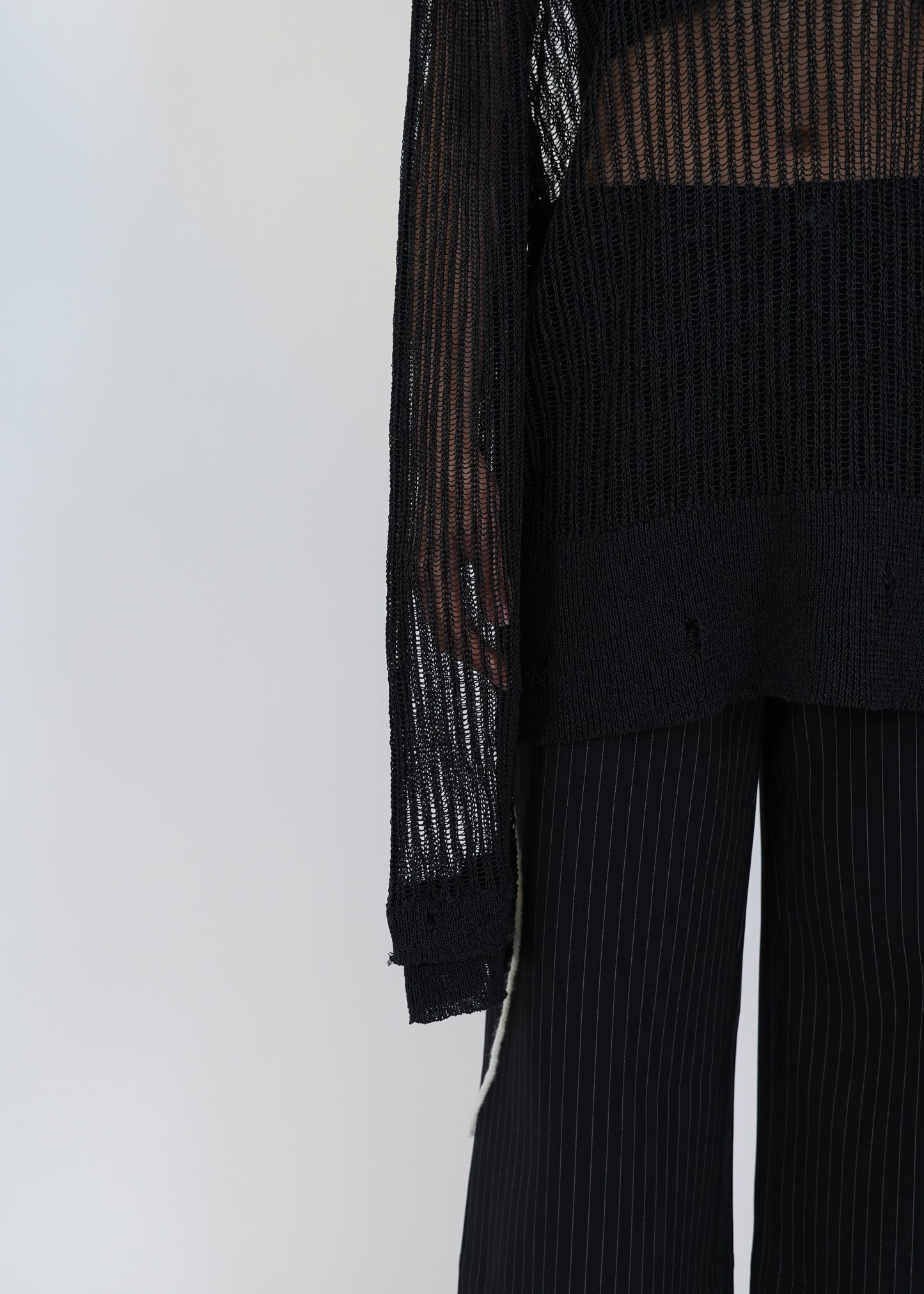 RAW EDGES DRAWSTRING KNITWEAR